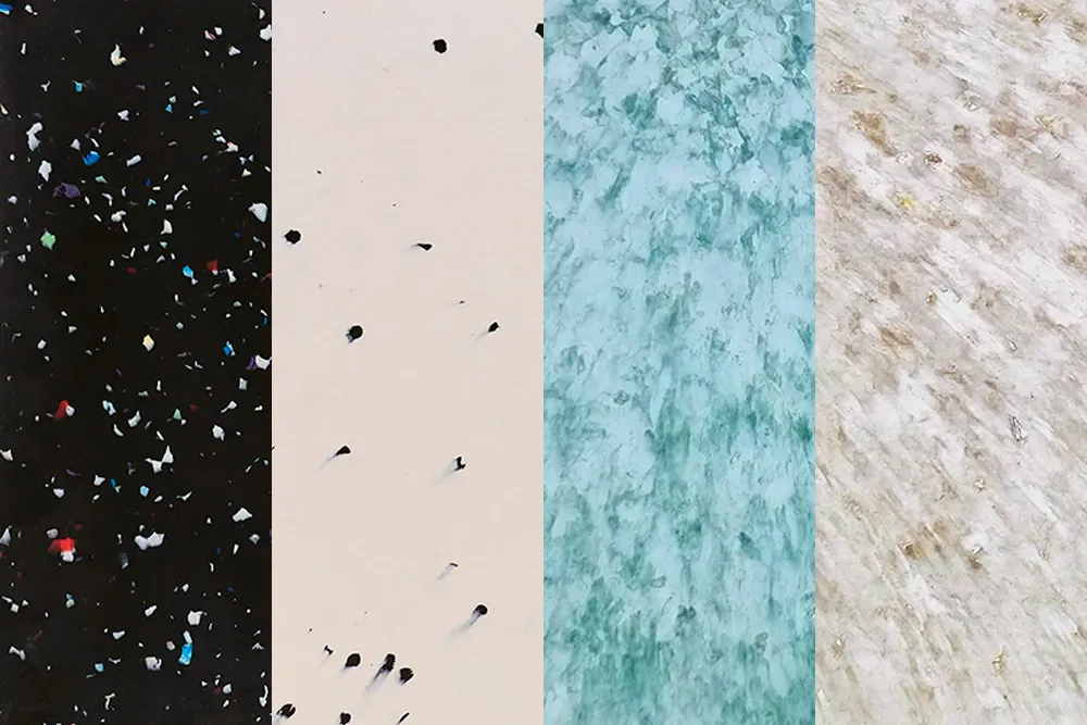 Texturas y colores del plástico reciclado de Revivir