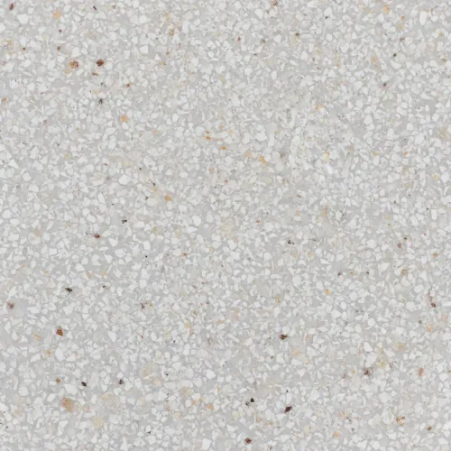 Textura real del acabado 'Cuarzo' de Revivir: plástico reciclado en tonos blancos