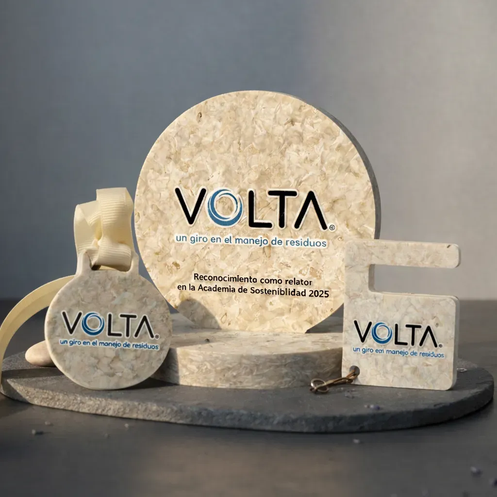 Piezas en plástico reciclado fabricadas por Revivir para Volta